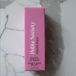 🌸5/$25🌸 Polite Society polite pout glossy lip balm pink grapefruit